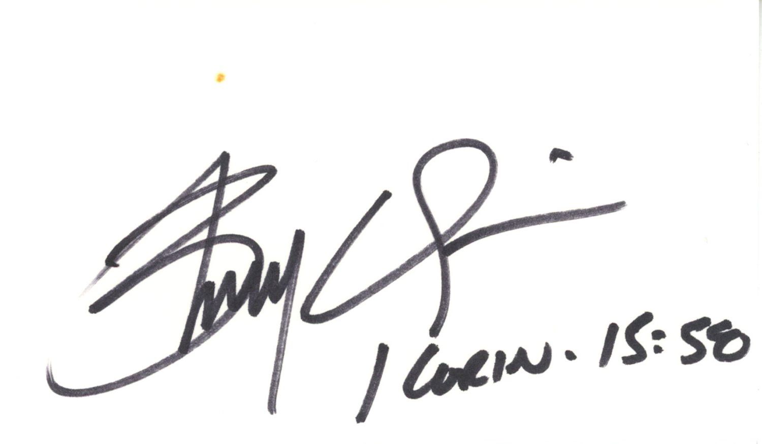 Brady Quinn Autographed Notre Dame Fighting Irish Index Card BAS 45394