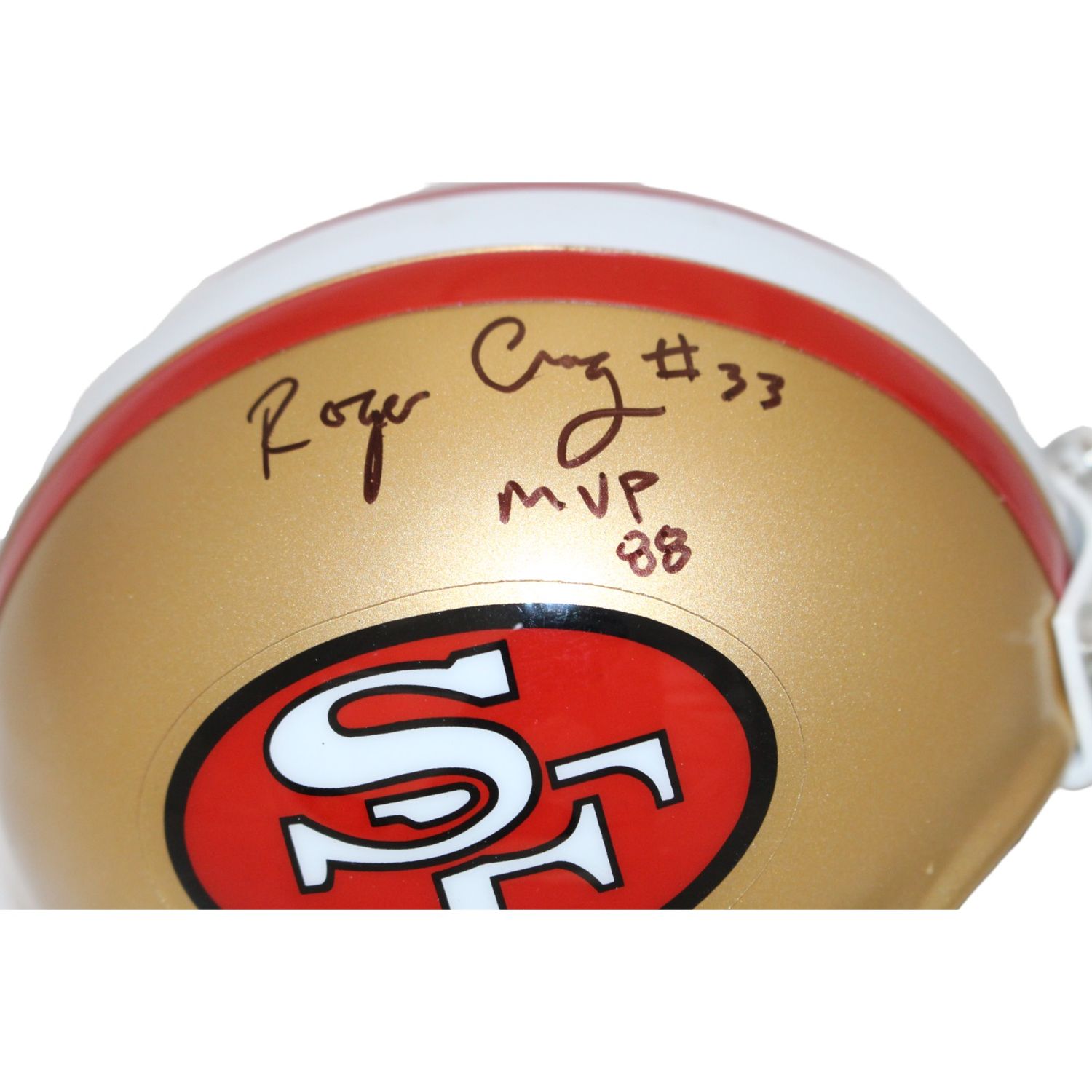 Roger Craig Signed San Francisco 49ers VSR4 TB Mini Helmet MVP 88 BAS 44137