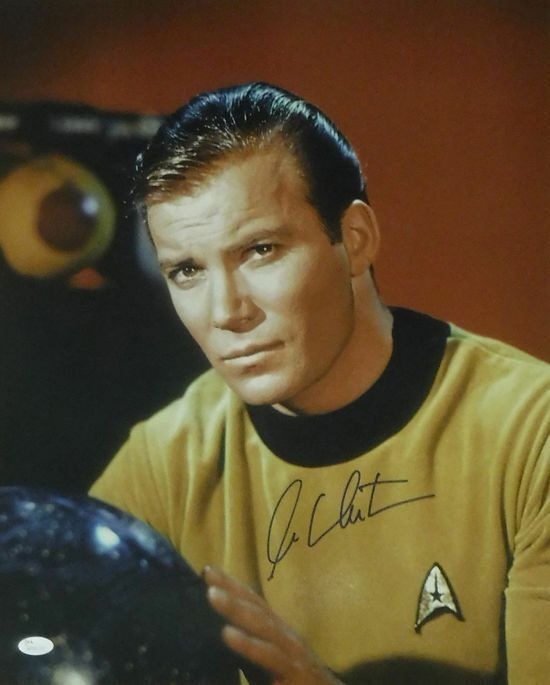 William Shatner Autographed Star Trek 16x20 Photo Close Up JSA