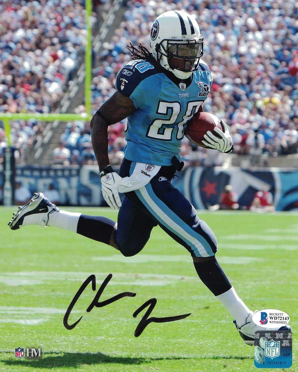 Chris Johnson Autographed/Signed Tennessee Titans 8x10 Photo BAS