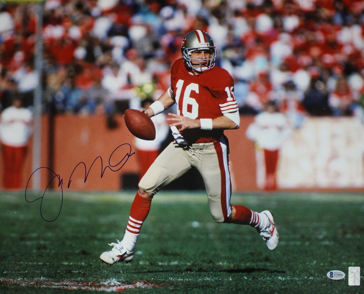 Joe Montana Autographed/Signed San Francisco 49ers 16x20 Photo BAS