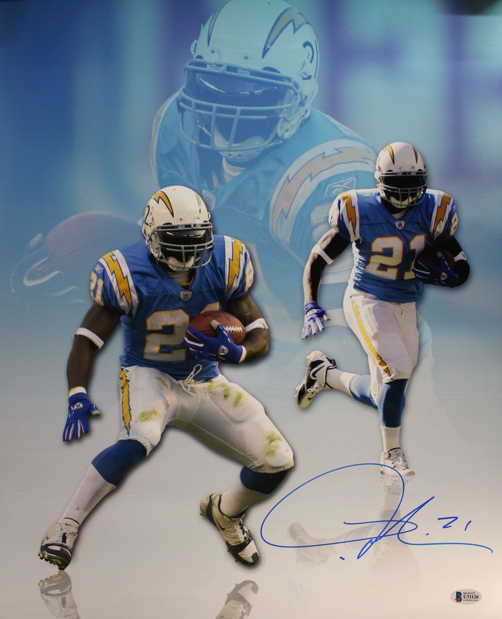 Ladainian Tomlinson Autographed San Diego Chargers 16x20 Photo BAS