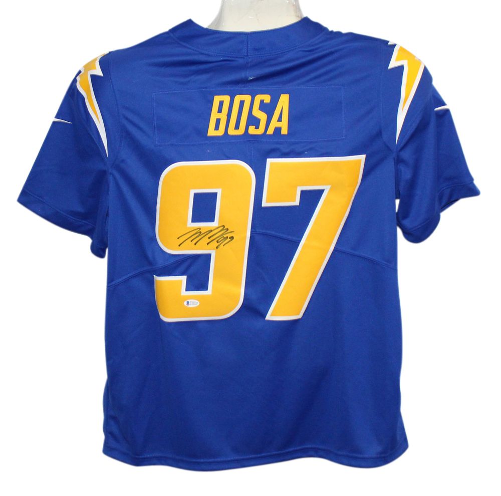 Joey Bosa Autographed Los Angeles Chargers Royal Blue Vapor Jersey BAS