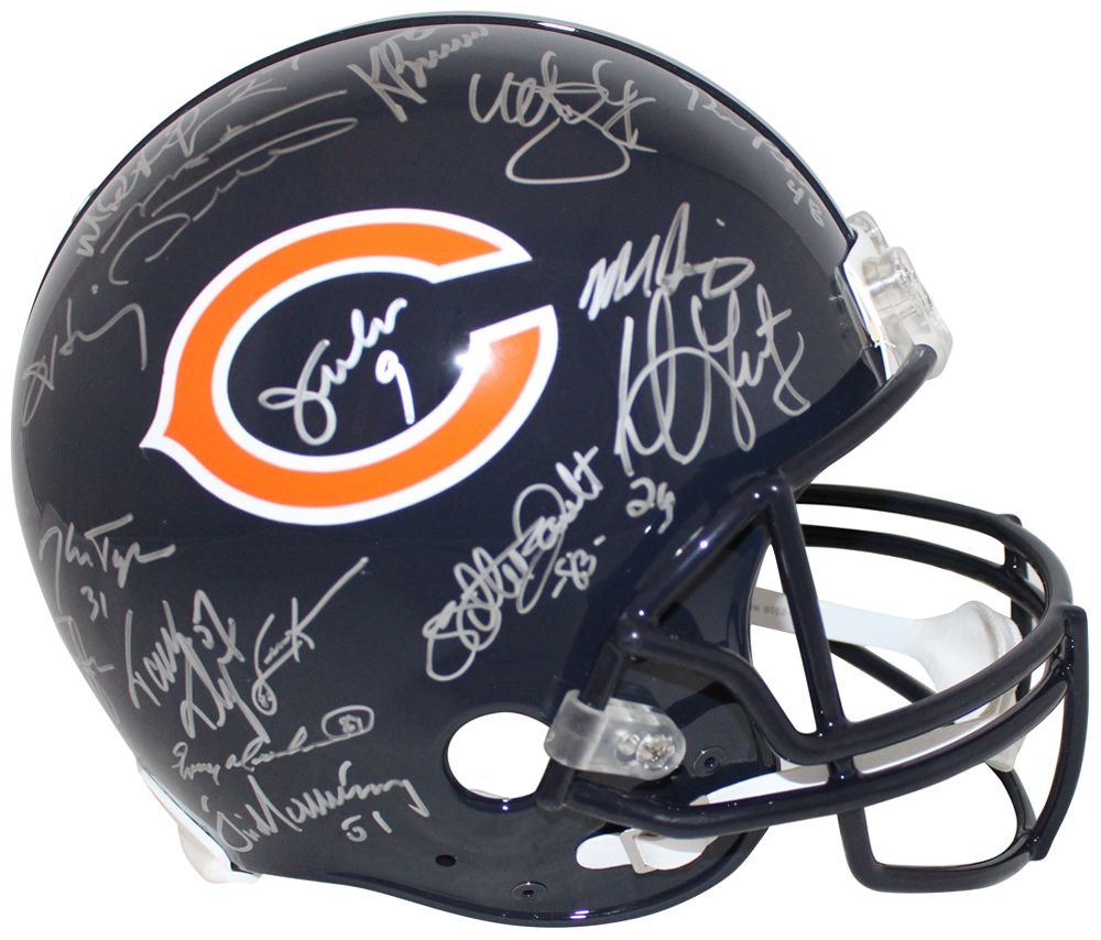1985 Chicago Bears Team Autographed SB XX Authentic Helmet 28 Sigs