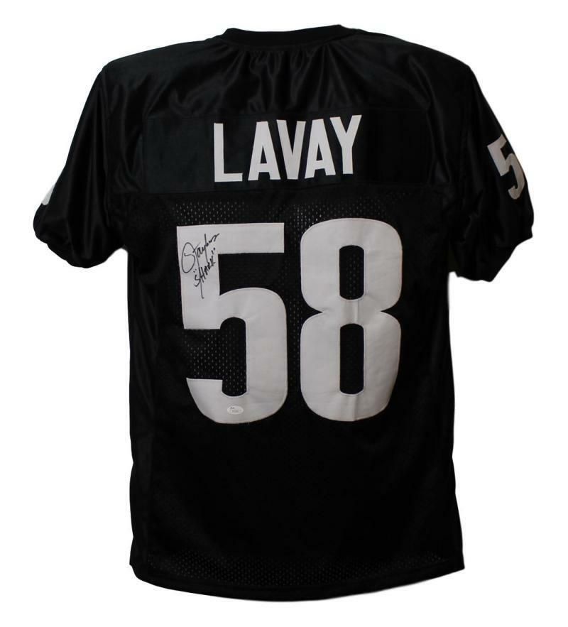 Lawrence Taylor Luther Lavay Autographed Any Given Sunday Black size XL jersey JSA