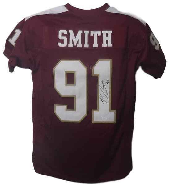 Preston Smith Autographed Mississippi State Maroon Size XL Jersey JSA