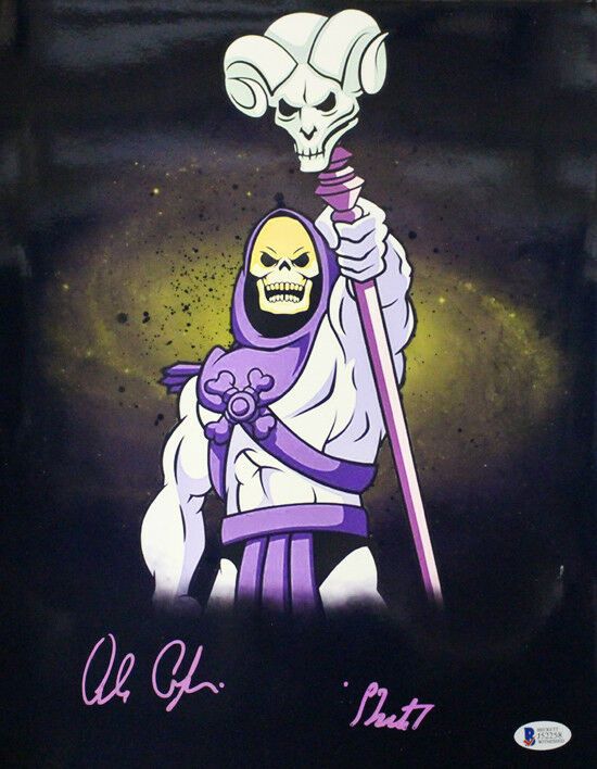 Alan Oppenheimer Autographed Skeletor 11x14 Photo Masters of the Universe Horizontal BAS