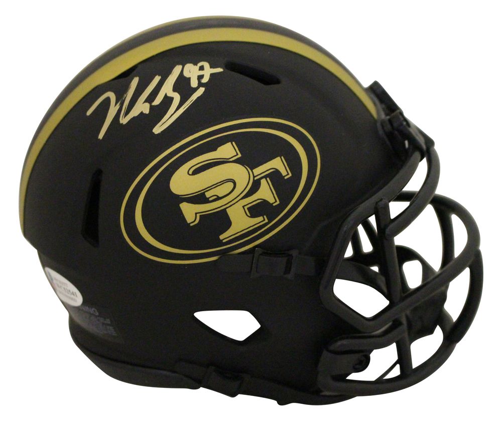 Nick Bosa Autographed/Signed San Francisco 49ers Eclipse Mini Helmet BAS