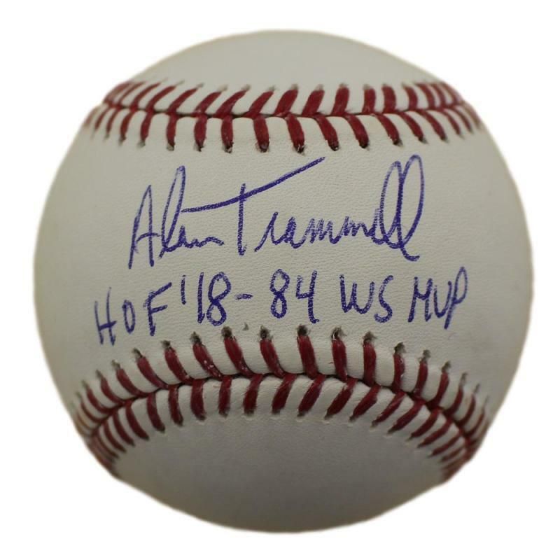 Alan Trammell Autographed Detroit Tigers OML Baseball HOF &amp; MVP JSA