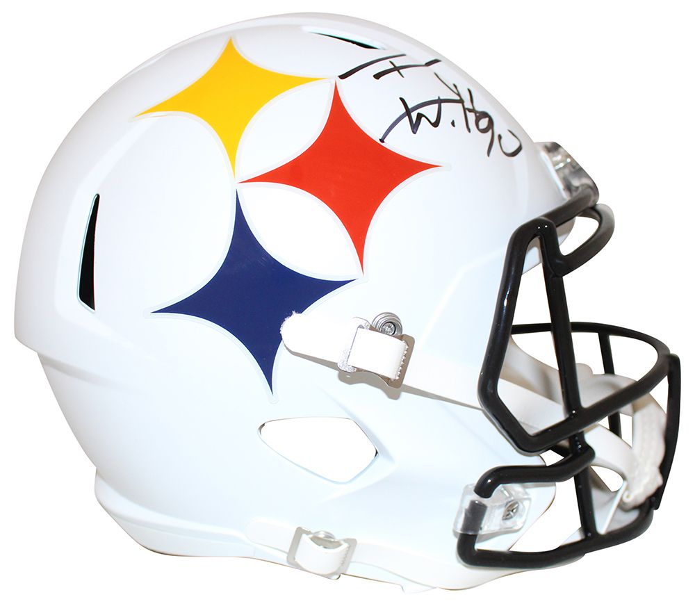 TJ Watt Autographed/Signed Pittsburgh Steelers F/S AMP Helmet JSA