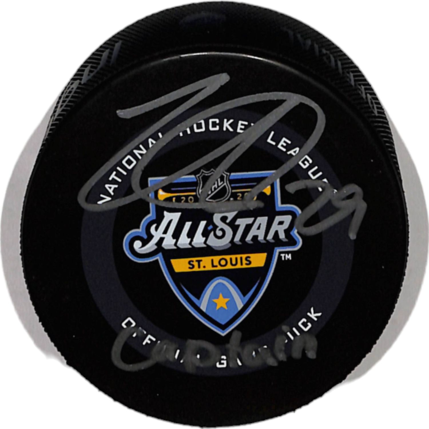 Nate MacKinnon Signed Colorado Avalanche &#39;20 ASG Insc. Hockey Puck JSA