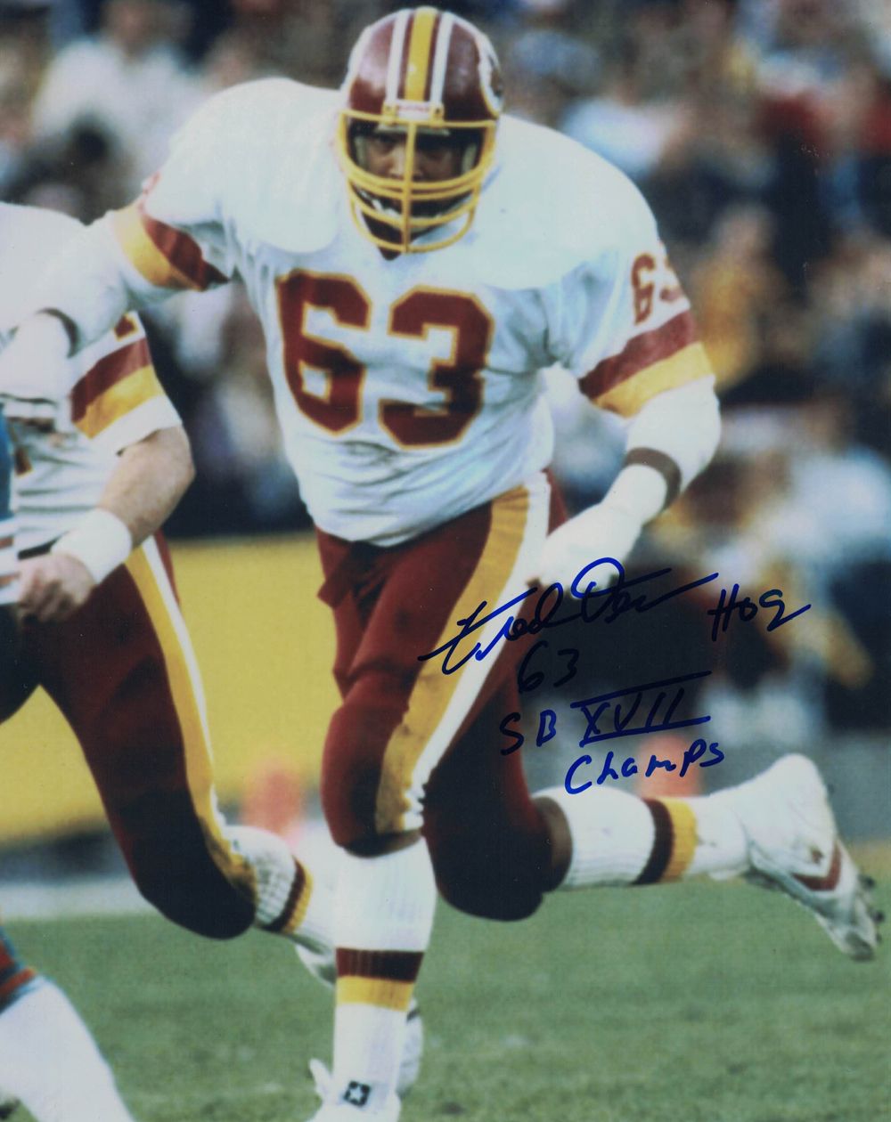 Fred Dean Autographed/Signed Washington Redskins 8x10 Photo 2 Insc