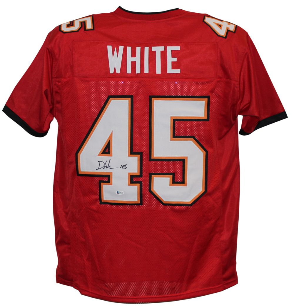 Devin White Autographed/Signed Pro Style Red XL Jersey BAS