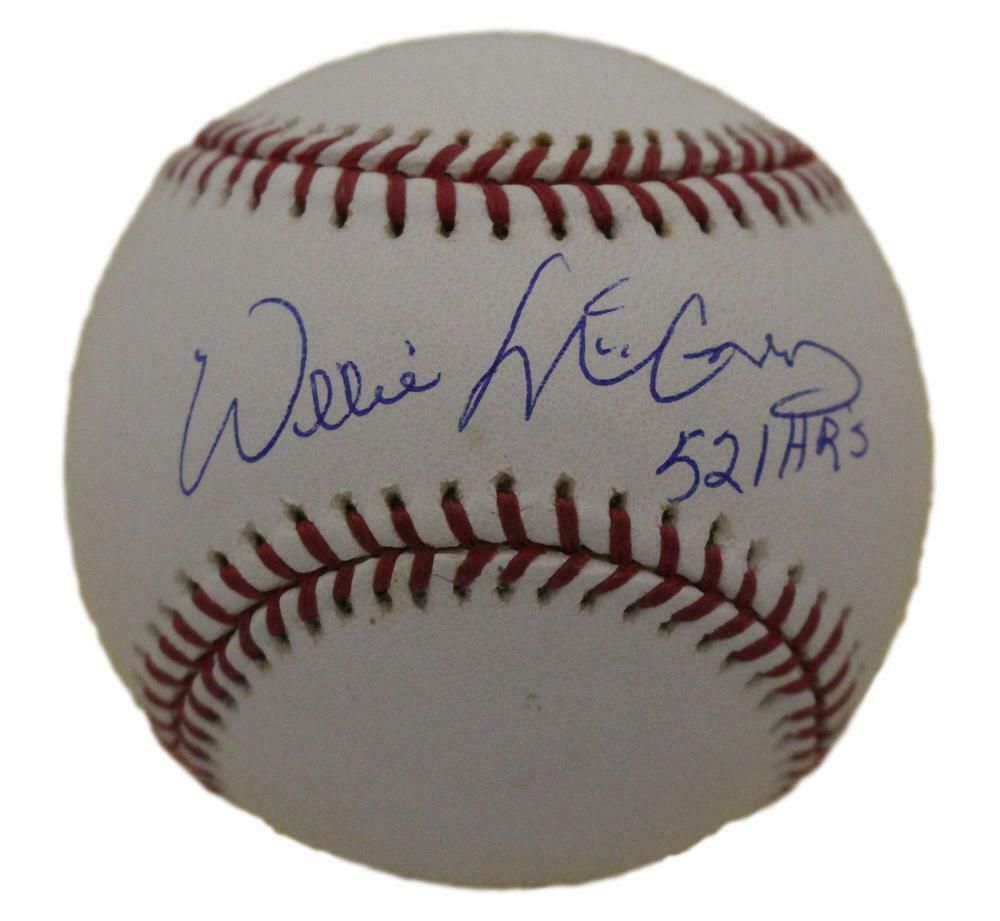 Willie McCovey Autographed San Francisco Giants OML Baseball 521 HR JSA