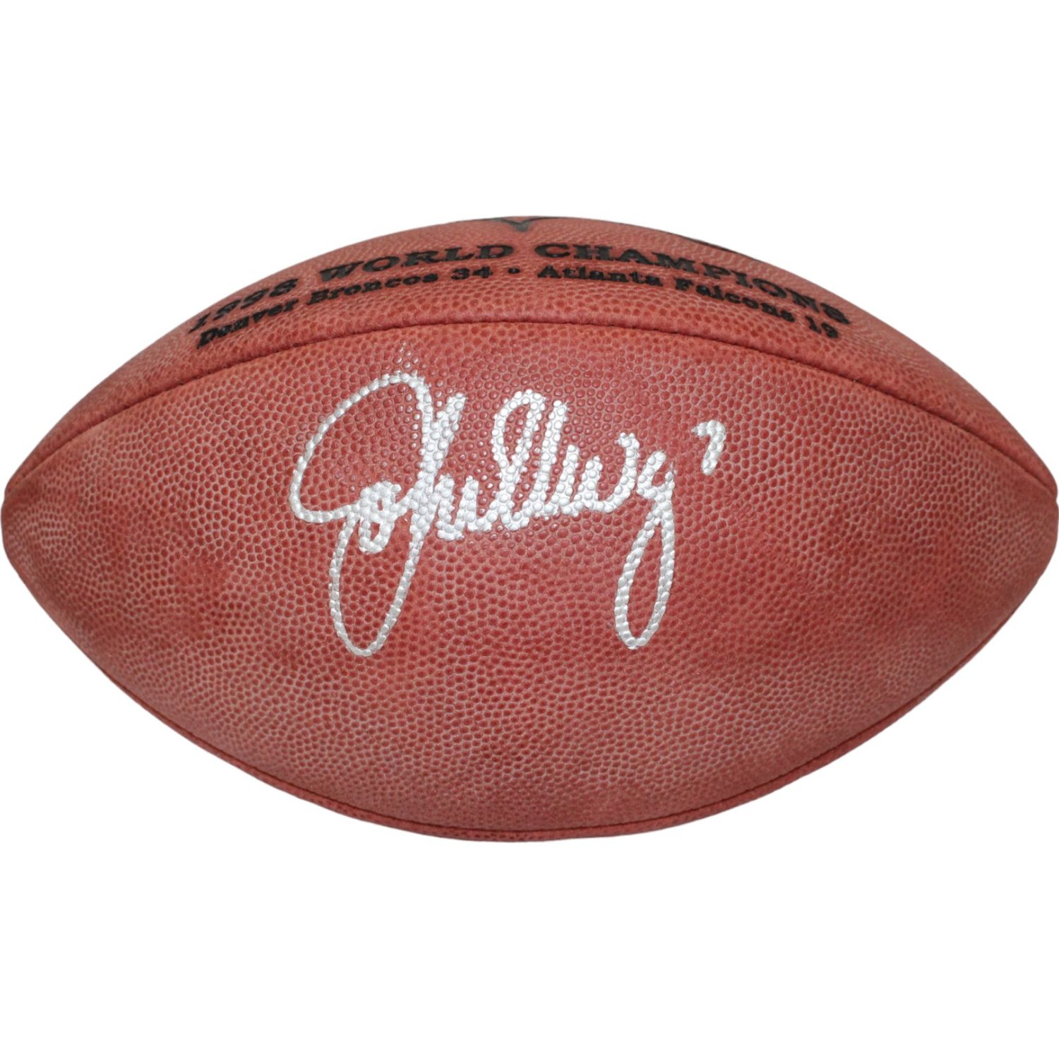 John Elway Autographed Super Bowl XXXIII Official Football Beckett 44301