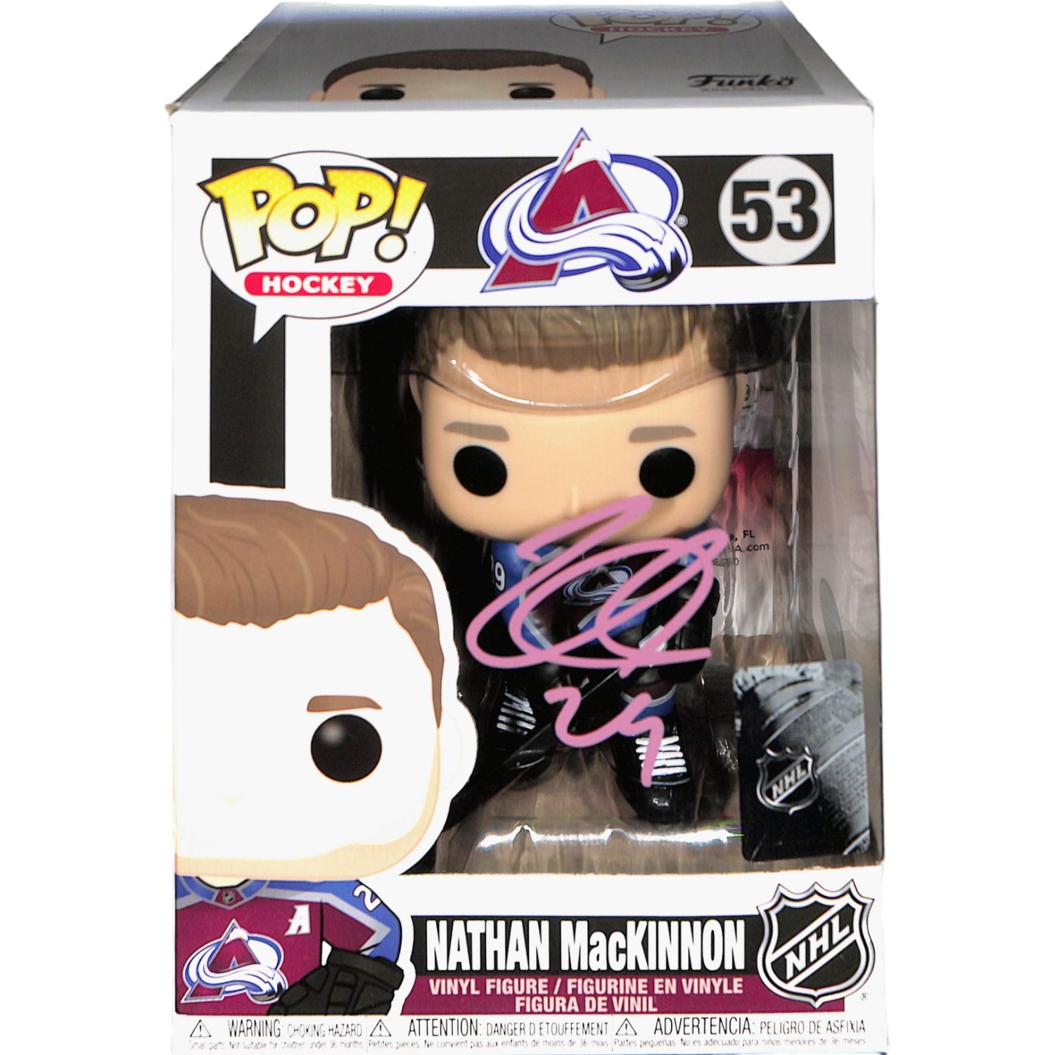 Nate MacKinnon Signed Funko Pop! #53 Colorado Avalanche JSA
