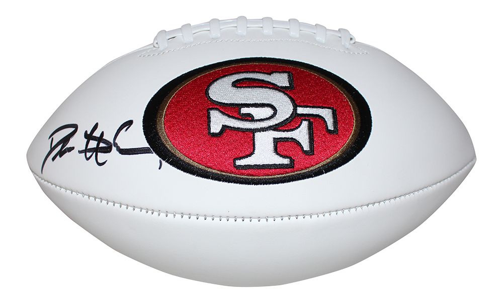 Deion Sanders Autographed/Signed San Francisco 49ers Logo Football BAS