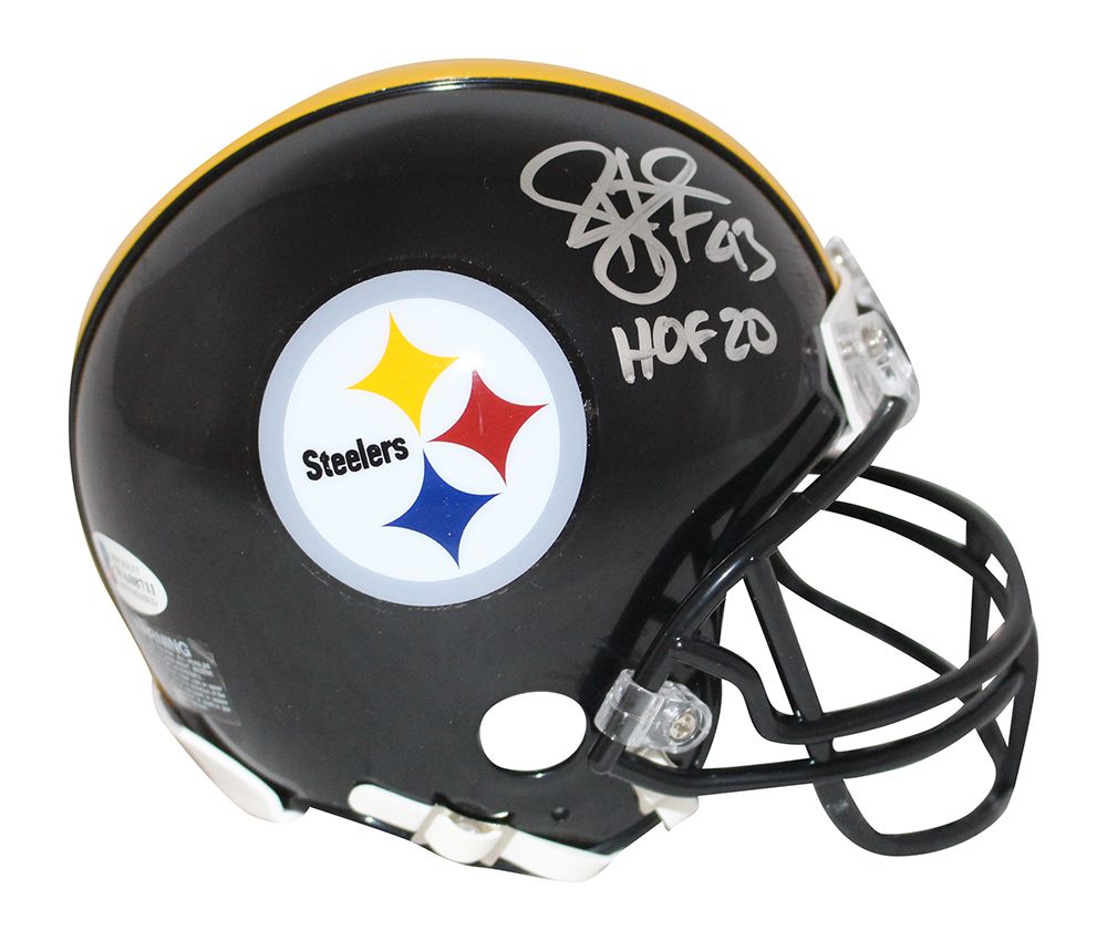 Troy Polamalu Autographed Pittsburgh Steelers Mini Helmet HOF BAS