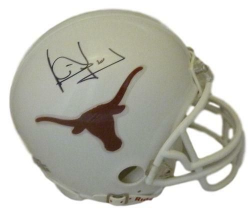 Vince Young Autographed Texas Longhorns riddell mini helmet JSA
