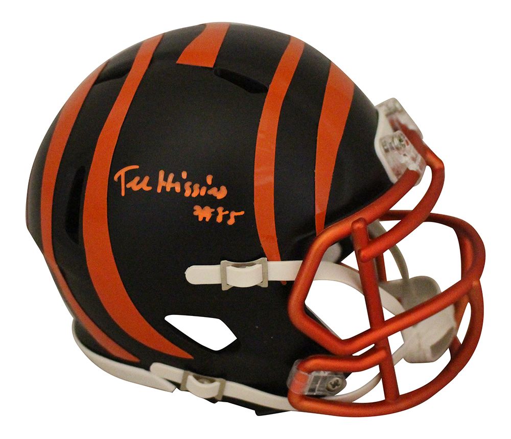 Tee Higgins Autographed/Signed Cincinnati Bengals Blaze Mini Helmet BAS