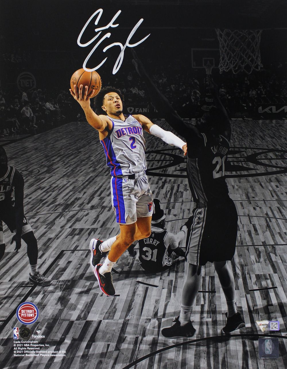 Cade Cunningham Signed Detroit Pistons Spotlight 11x14 Photo Fanatics