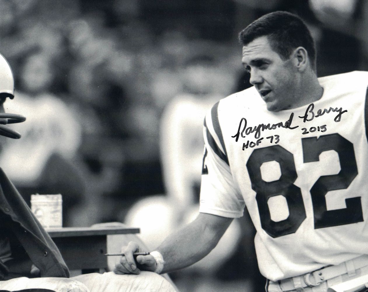 Raymond Berry Autographed/Signed Baltimore Colts 8x10 Photo HOF