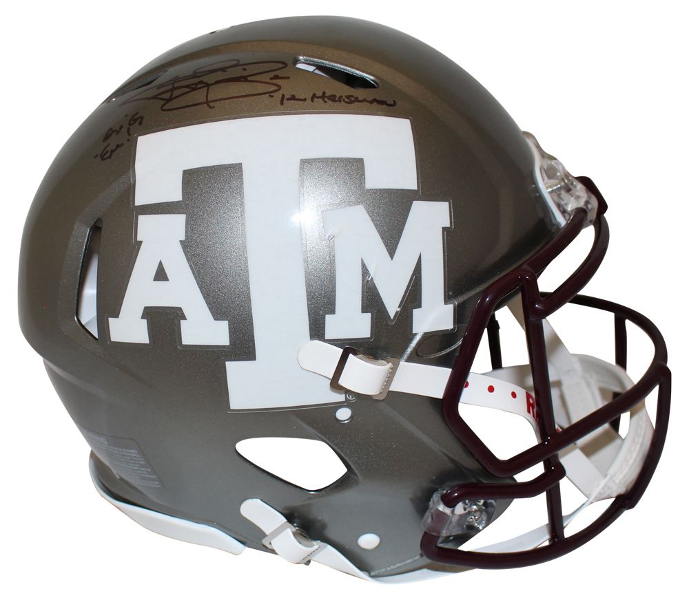 Johnny Manziel Signed Texas A&amp;M Aggies Authentic Flash Helmet Beckett
