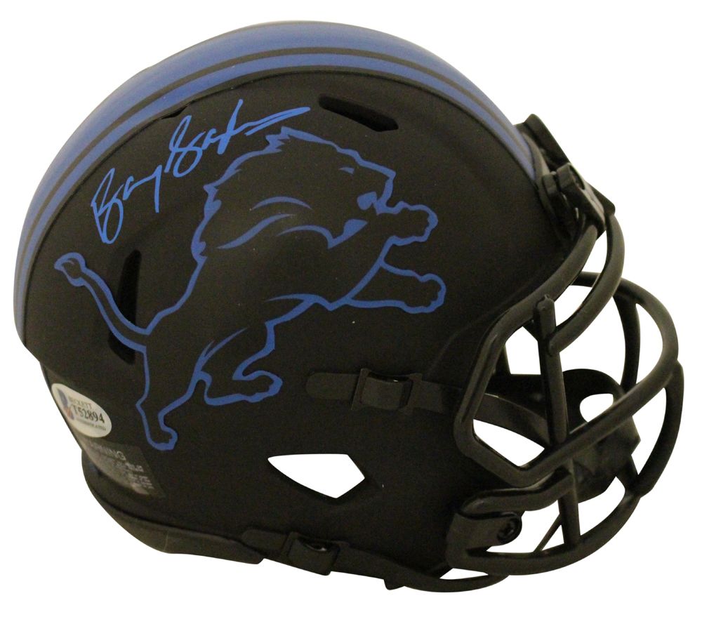 Barry Sanders Autographed/Signed Detroit Lions Eclipse Mini Helmet BAS