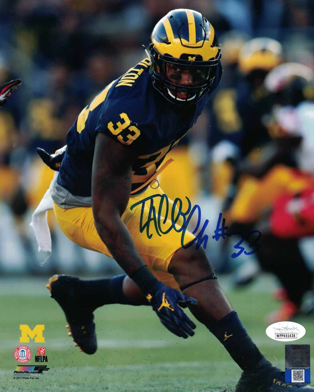 Taco Charlton Autographed/Signed Michigan Wolverines 8x10 Photo JSA