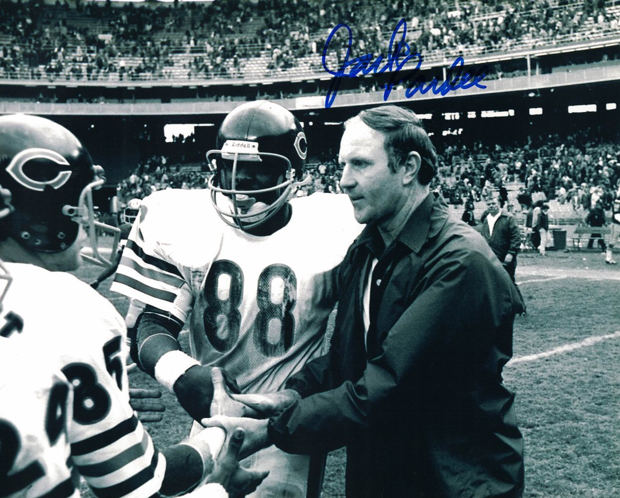 Jack Pardee Autographed/Signed Chicago Bears 8x10 Photo