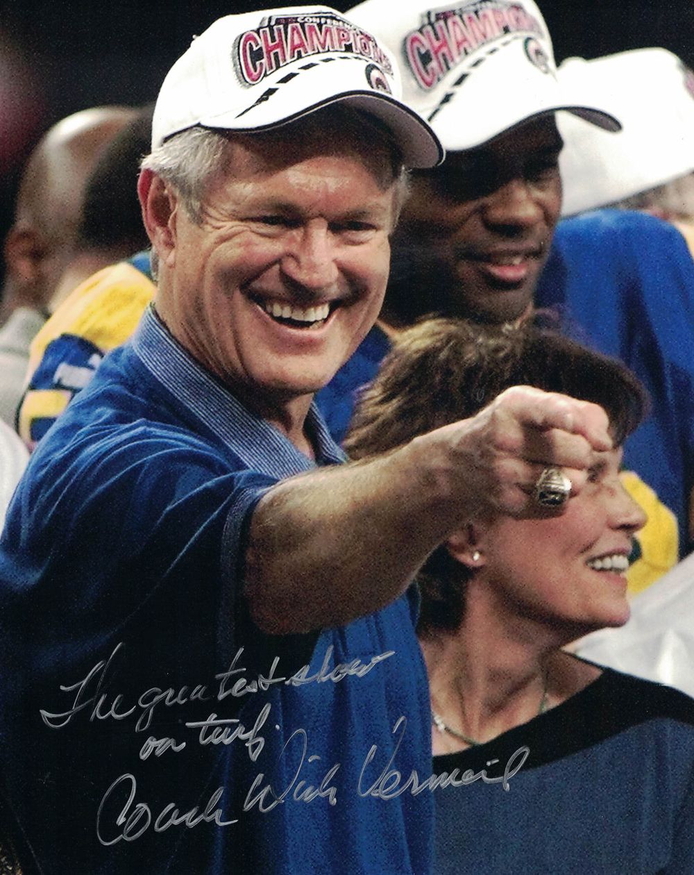 Dick Vermiel Autographed/Signed St Louis Rams 8x10 Photo GSOT