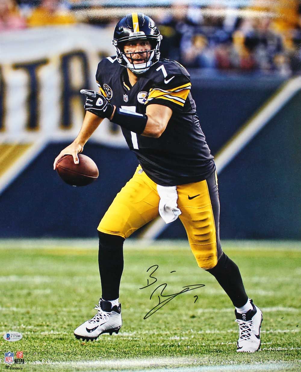 Ben Roethlisberger Autographed/Signed Pittsburgh Steelers 16x20 Photo BAS