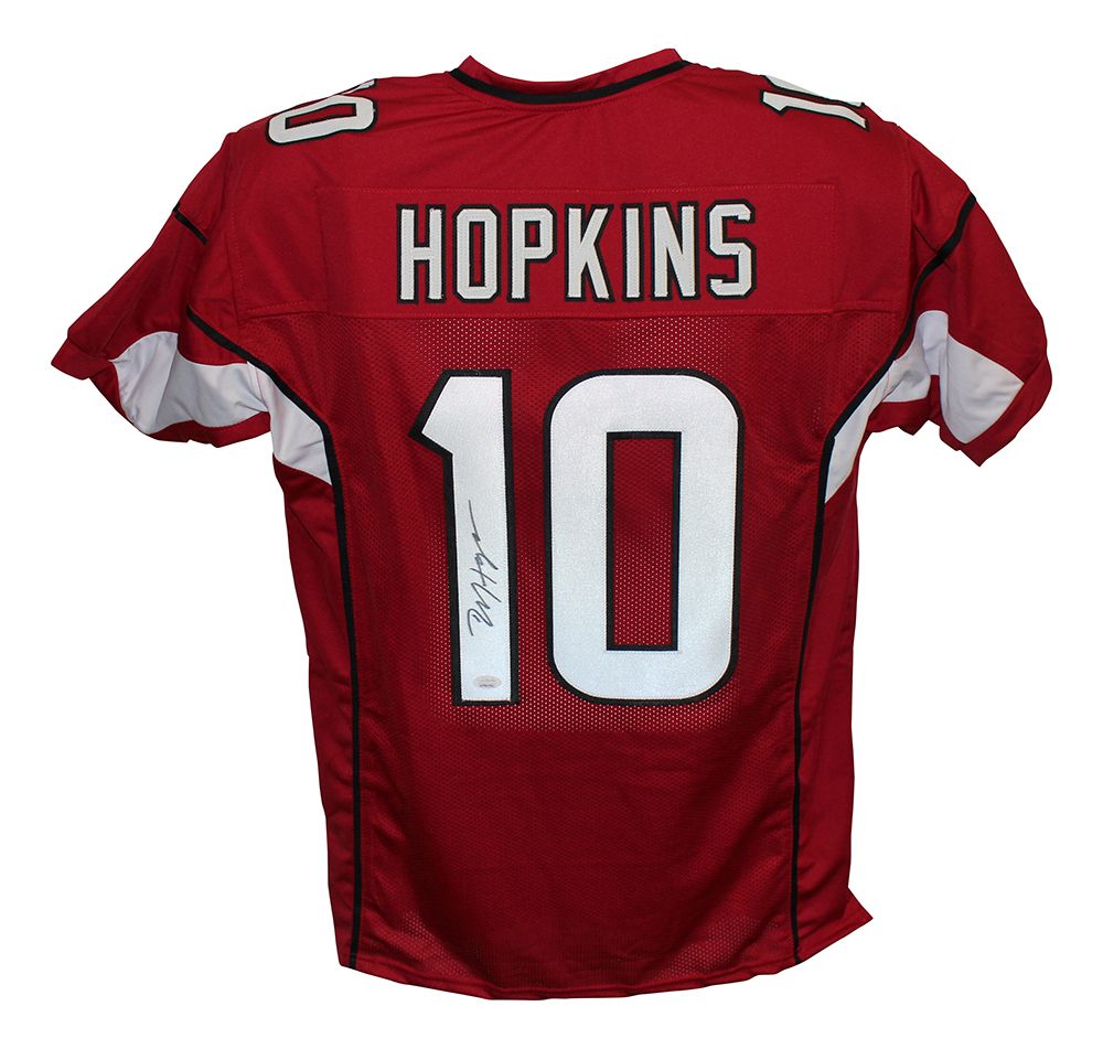 Deandre Hopkins Autographed/Signed Pro Style Red XL Jersey JSA