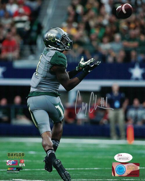 Corey Coleman Autographed Bsylor Bears 8x10 Photo in Silver JSA