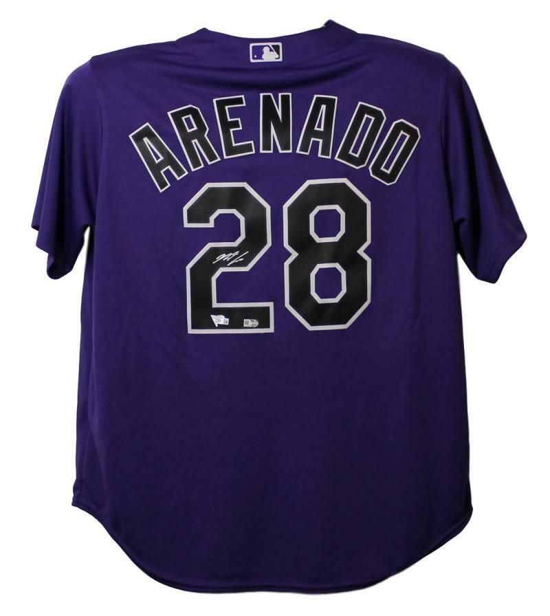 Nolan Arenado Autographed Colorado Rockies Purple XL Jersey FAN