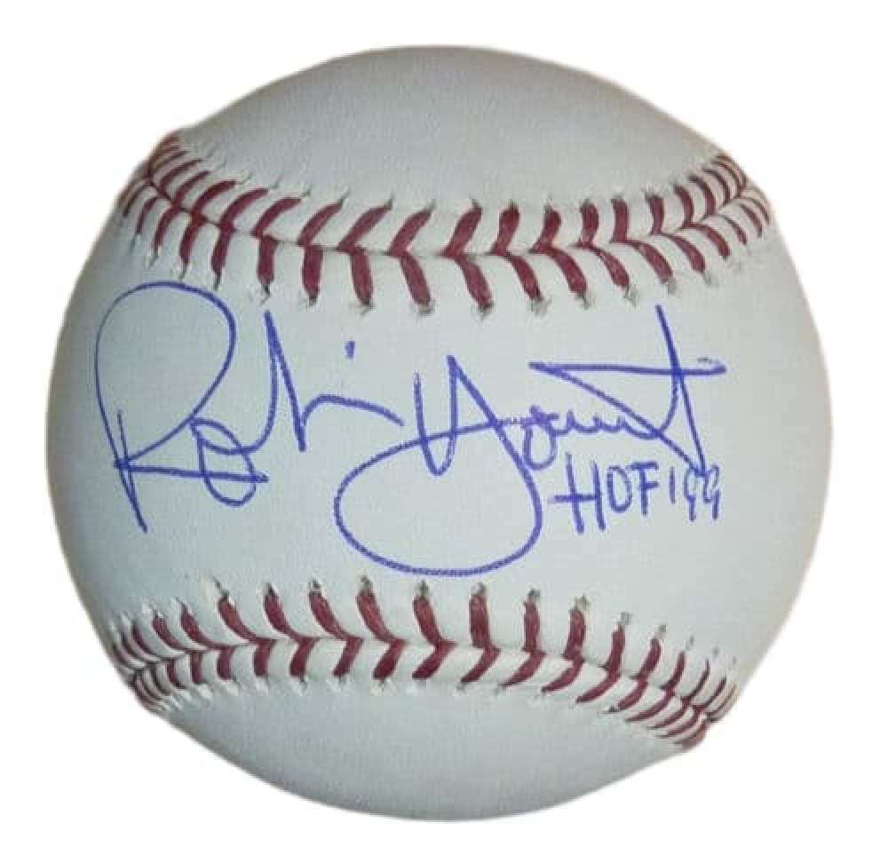 Robin Yount Autographed OML Milwaukee Brewers Baseball w/HOF 99