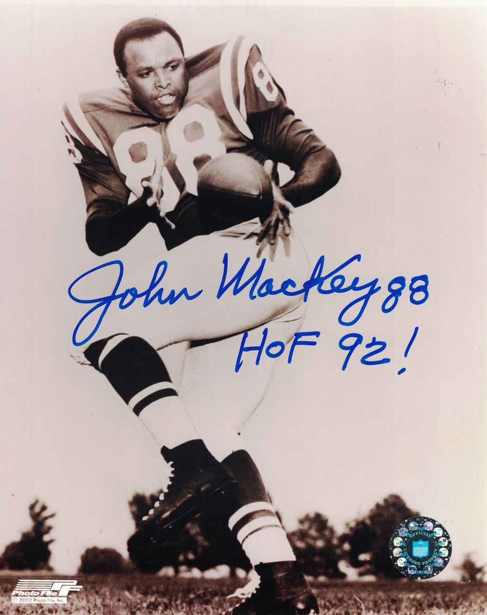 John Mackey Autographed/Signed Baltimore Colts 8x10 Photo