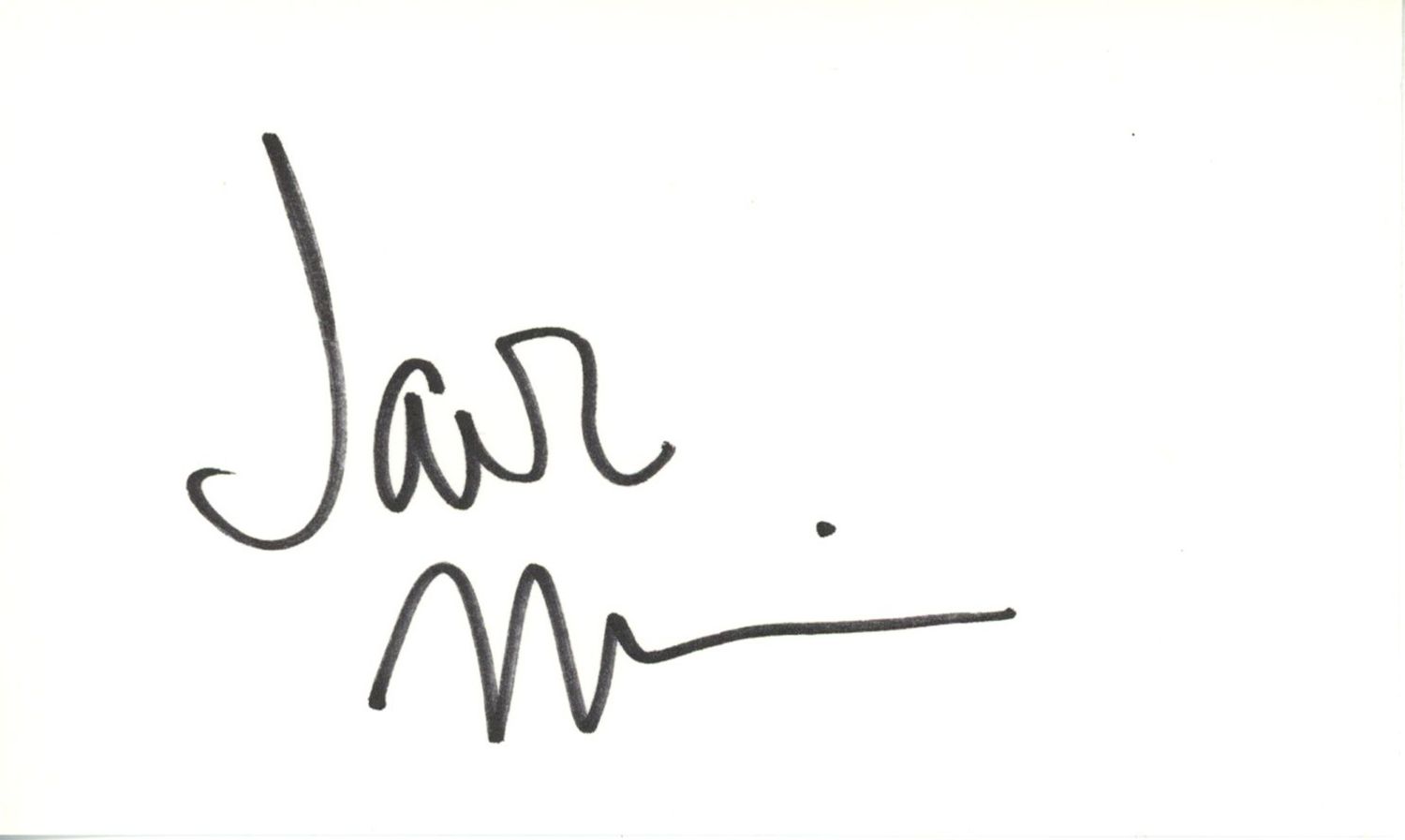 Jack Marin Autographed/Signed Baltimore Orioles Index Card BAS 45355