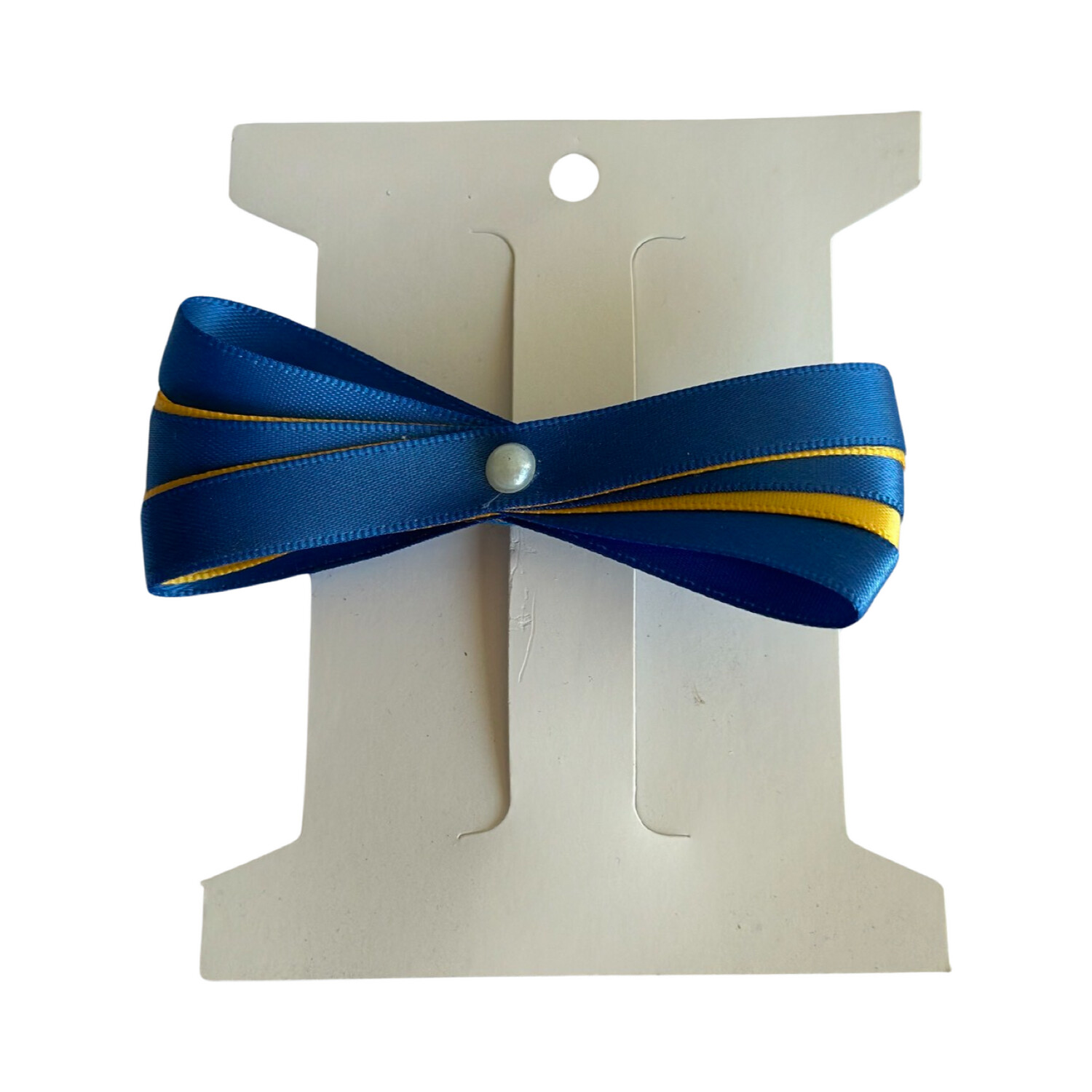 Hair Clip - Satin Single Bow with Pearl