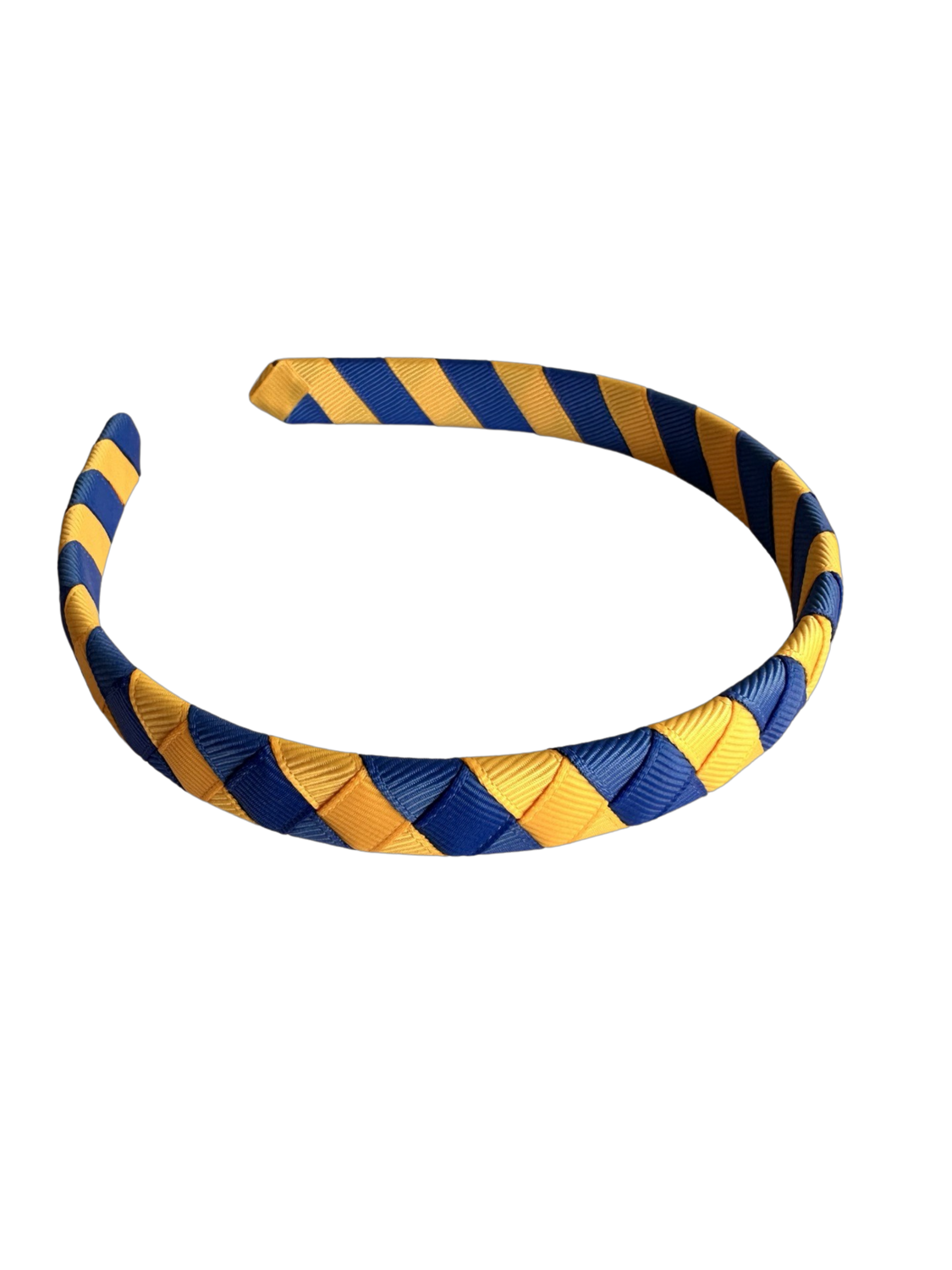 Headband - Diagonal Blue/Yellow Stripe #5