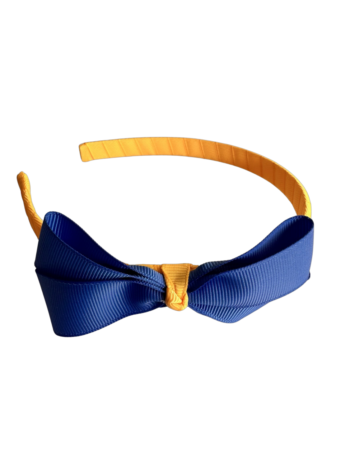 Headband - Yellow with Blue Bow