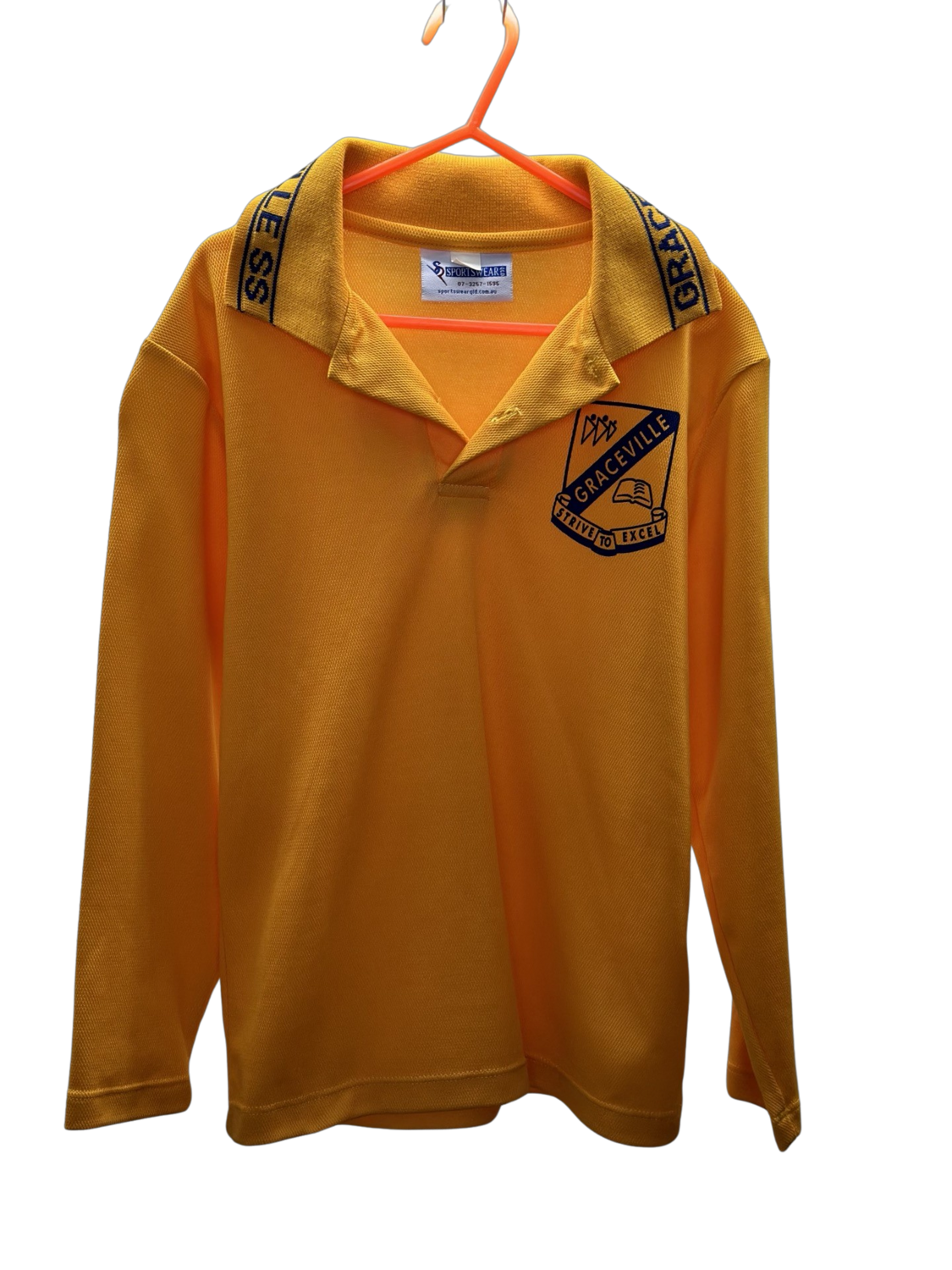 Polo Shirt - Long Sleeve Gold