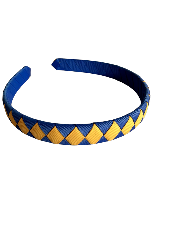 Headband - Yellow Woven Diamond