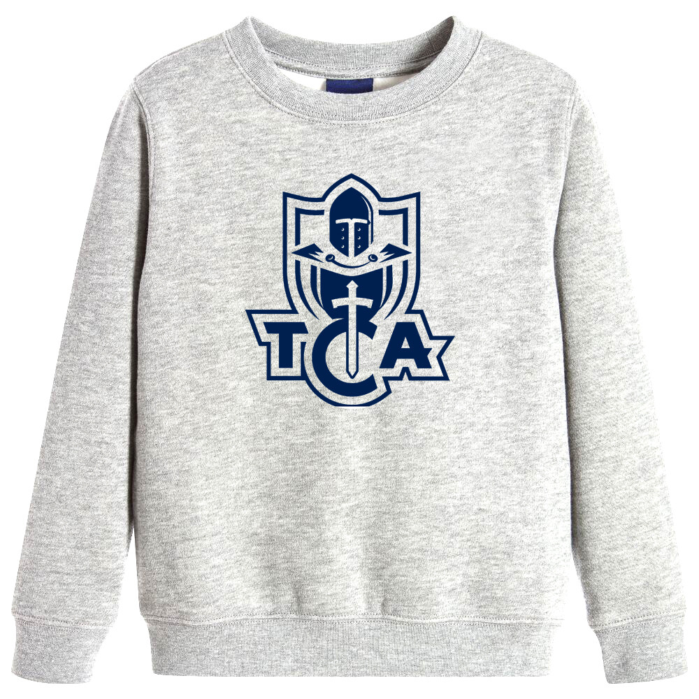 Gray Crew Neck Sweatshirt, Size: Youth XSmall