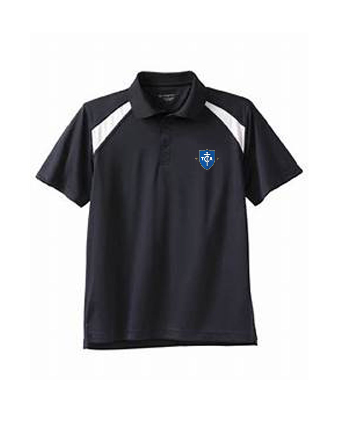 Color Block Shirt, Color: Navy/White, Size: Adult Small