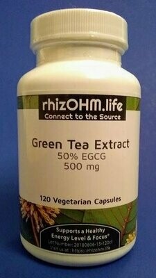 Green Tea Extract Powder 120 x 500 mg Veggie Caps