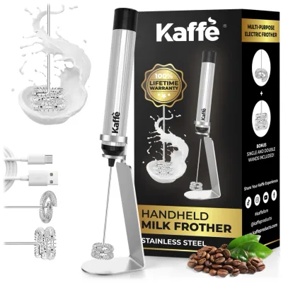 Handheld Milk Frother with Stand (USB-C Rechargeable)