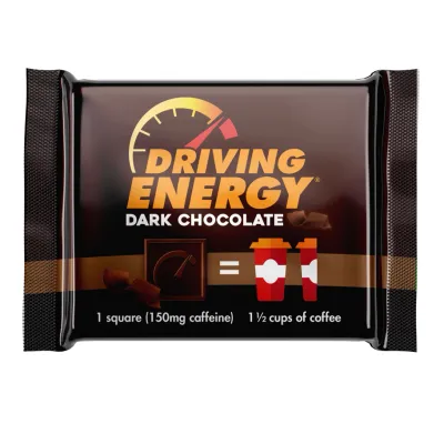 Driving Energy - Dark Chocolate - 150 mg Caffeinated Driving Energy - Dark Chocolate - 150 mg Caffeinated