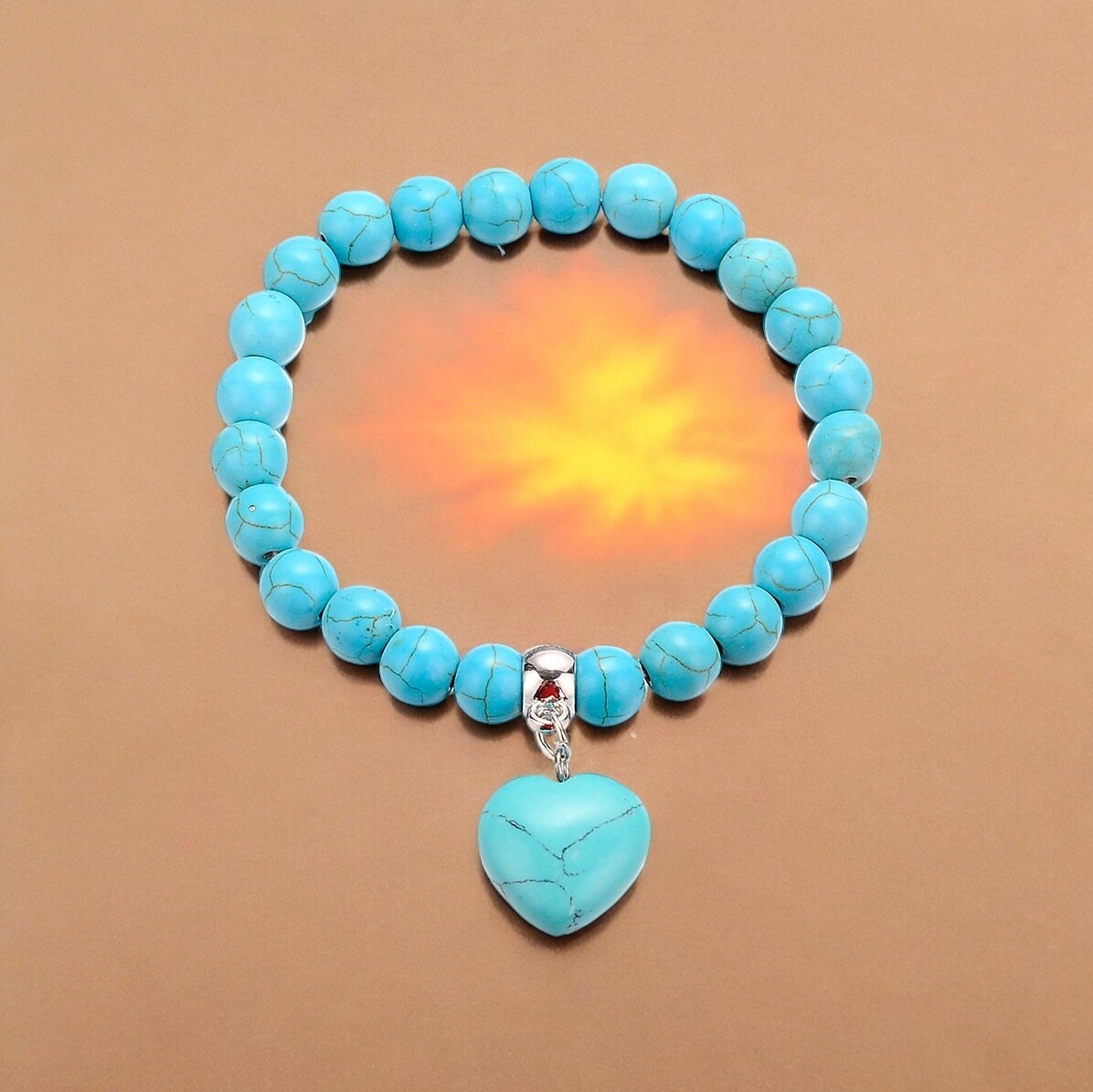 Natuurstenen armband, met Howliet