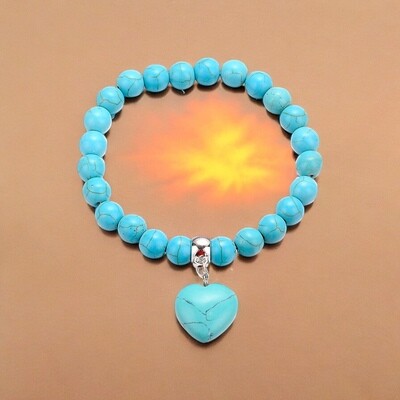 Natuurstenen armband, met Howliet